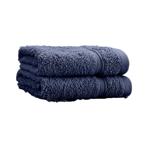 Tumši zili frotē kokvilnas dvieļi (2 gab.) 30x30 cm Zero Twist – Catherine Lansfield