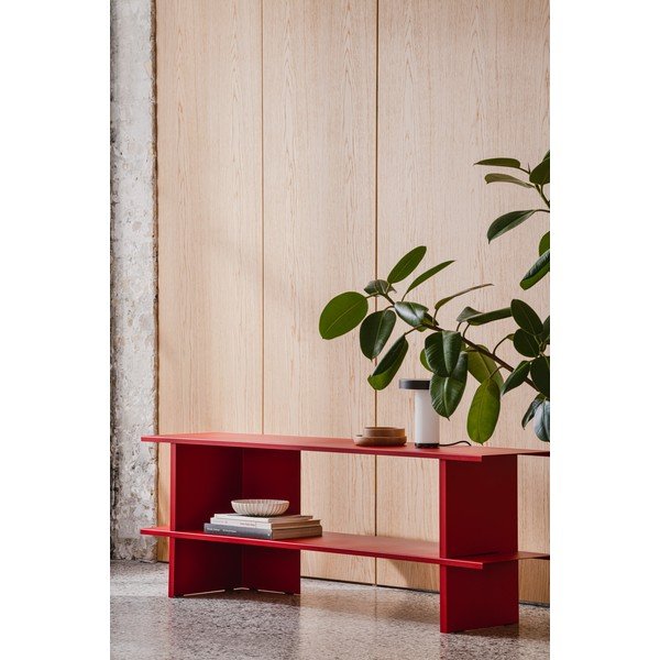 Sarkans metāla plaukts 160x57x37 cm Hes – noo.ma-image-1