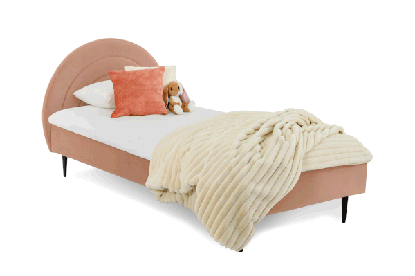 Rozā bērnu gulta 90x200 cm Rainbow – Scandic-image-2