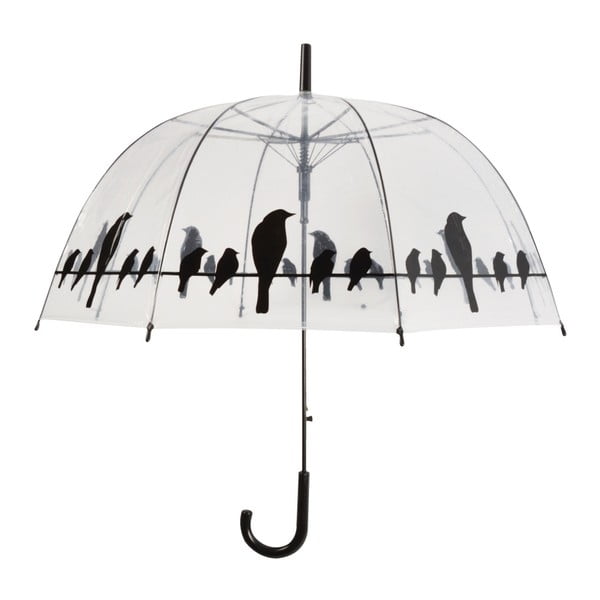 Caurspīdīgs vējdrošs lietussargs Ambiance Birds, ⌀ 83 cm