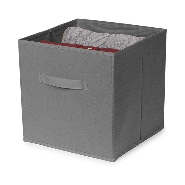 Tumši pelēka plastmasas uzglabāšanas kaste 31x31x31 cm – Compactor-image-1