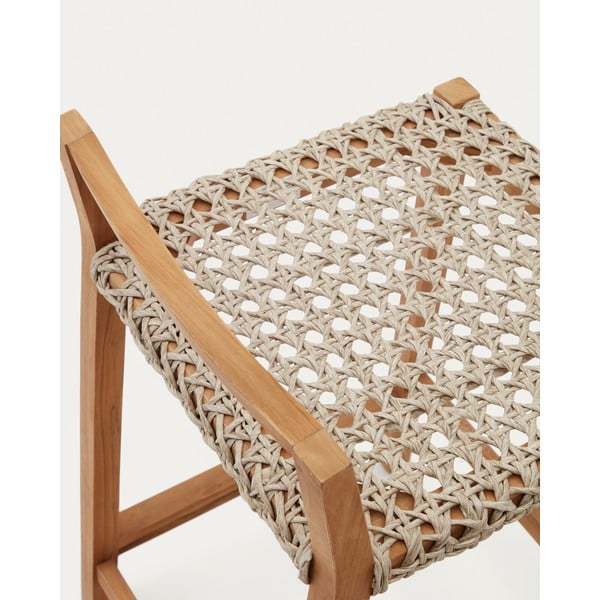 Dabīga toņa masīvkoka dārza bāra krēsls Giverola – Kave Home-image-1