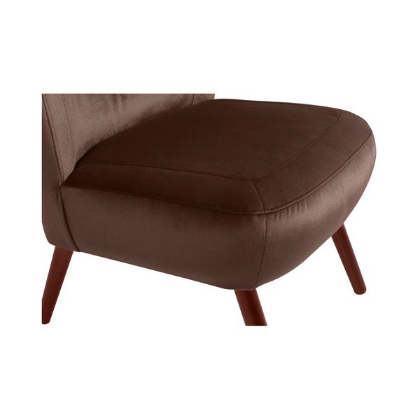 Tumši brūns krēsls Max Winzer Sari Velvet-image-3
