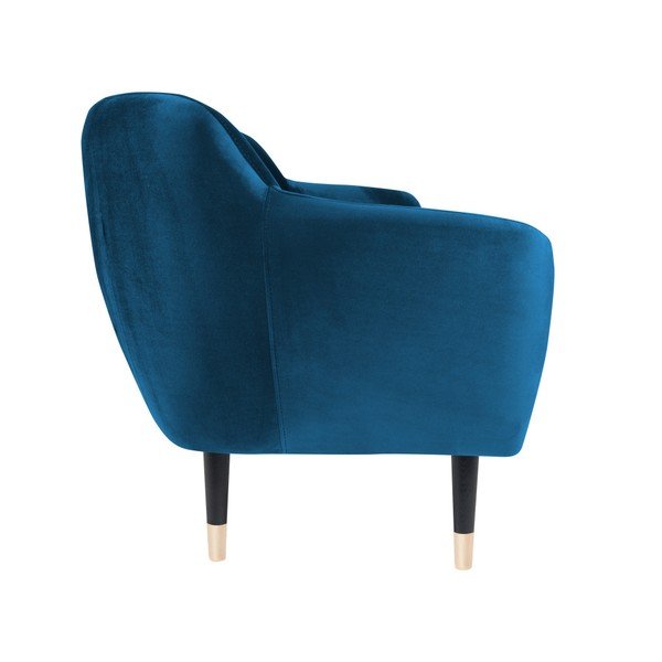 Zils dīvāns ar melnām kājām Mazzini Sofas Amelie, 158 cm-image-3