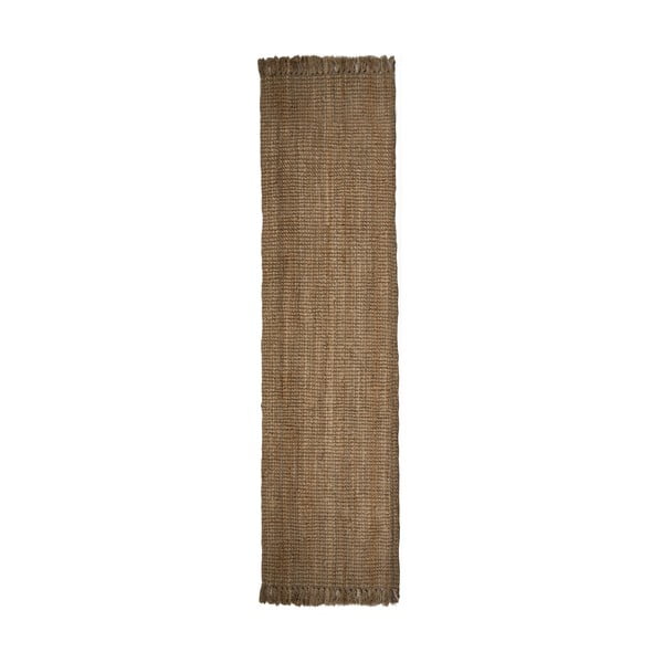 Dabīga toņa ar rokām darināts džutas celiņa paklājs 60x150 cm Jute Boucle – Flair Rugs