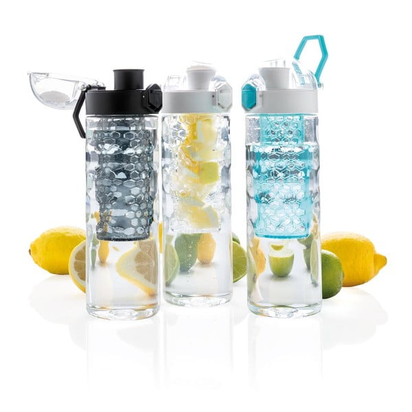 Zila augļu pudele ar sietiņu XD Design Exclusive Honeycomb, 700 ml-image-3