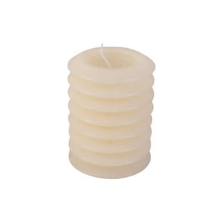 Krēmkrāsas svece PT LIVING Layered, augstums 10 cm