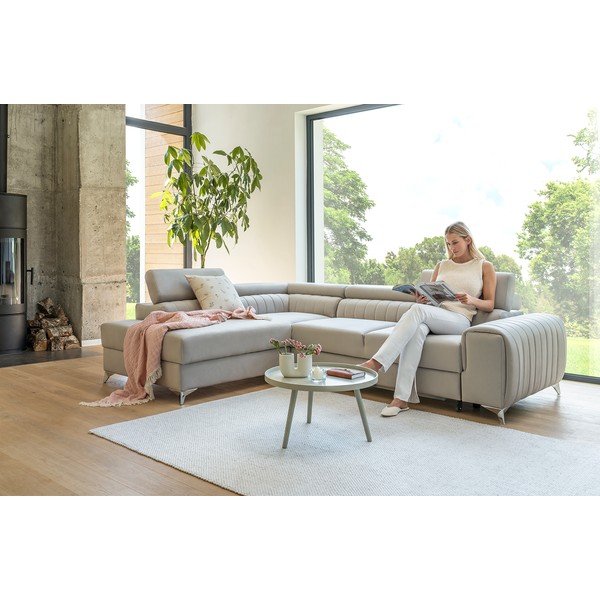 Tumši pelēks samta salokāms/ar uzglabāšanas vietu stūra dīvāns (ar kreiso stūri/L veida) Laurence – ELTAP-image-4