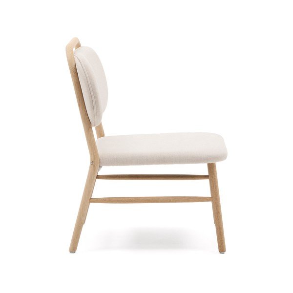 Bēšs atpūtas krēsls no šenila auduma Helda – Kave Home-image-3