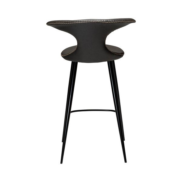 Tumši pelēks eko ādas bāra krēsls DAN-FORM Denmark Flair, augstums 90 cm-image-4