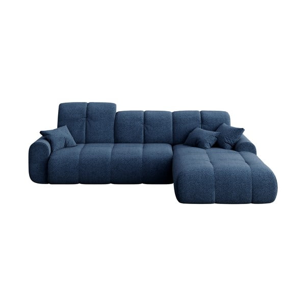 Tumši zils izvelkamais dīvāns Devichy Tous, labais stūris