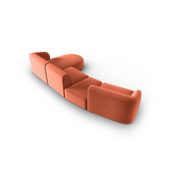 Rozā samta stūra dīvāns (ar labo stūri/ar zvilni) Paolo – Milo Casa-image-3