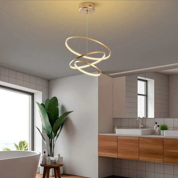 Zelta krāsas LED piekaramā lampa ø 50 cm Simit – Opviq lights-image-2