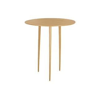 Dzeltens metāla sānu galdiņš Leitmotiv Supreme, ø 42,5 cm