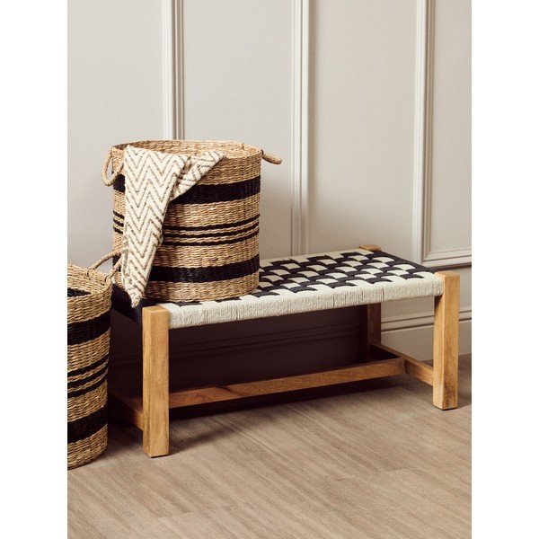 Melnbalts masīvkoka sols Satna – Premier Housewares-image-1