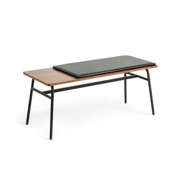 Melns/brūns sols no ādas imitācijas Carabel – Kave Home