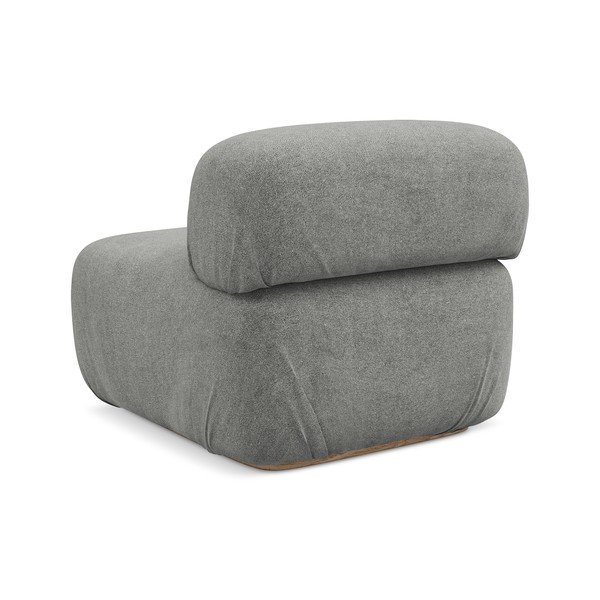 Pelēka modulārā dīvāna daļa no buklē auduma Ailani – Makamii-image-3