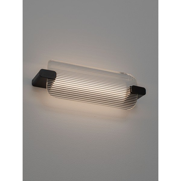 Matēti melna stikla LED sienas lampa Emery – Nova Luce-image-1