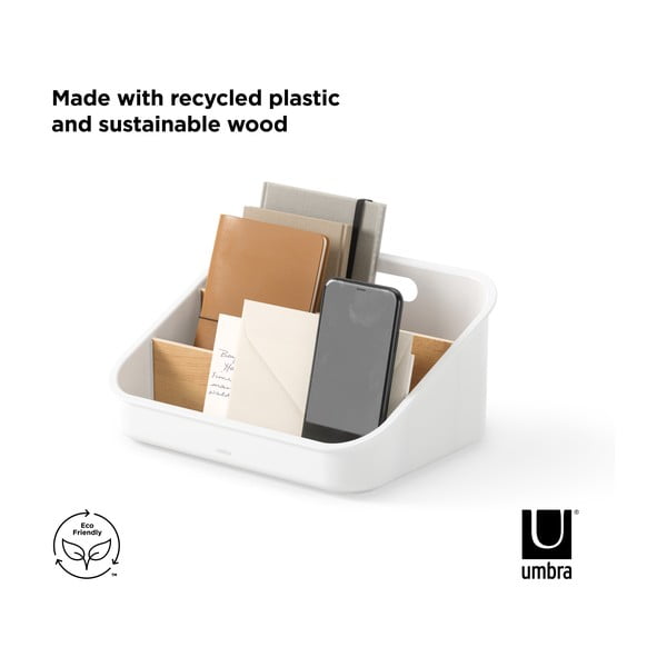 Balts plastmasas vannas istabas organizators kosmētikai Bellwood – Umbra-image-4