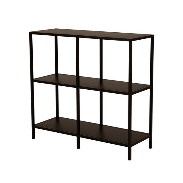 Melns metāla plaukts Canett Lite, platums 100 cm-image-2