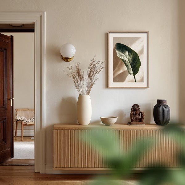 Drukāta glezna ar rāmi 50x70 cm Strelizia Leaf – Styler-image-1