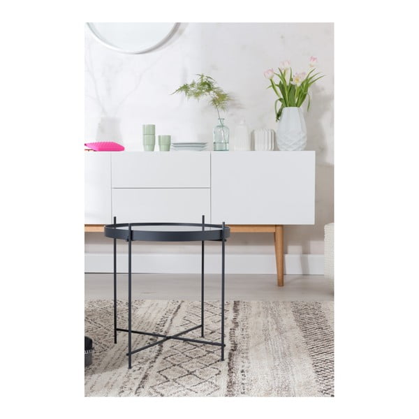 Melns sānu galdiņš Zuiver Cupid, ⌀ 43 cm-image-2