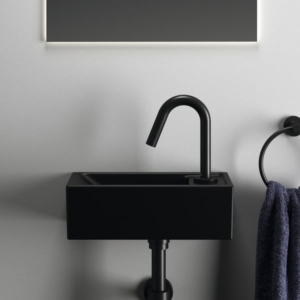 Matēti melna keramikas tualetes izlietne 37x21 cm i.Life S – Ideal Standard-image-4