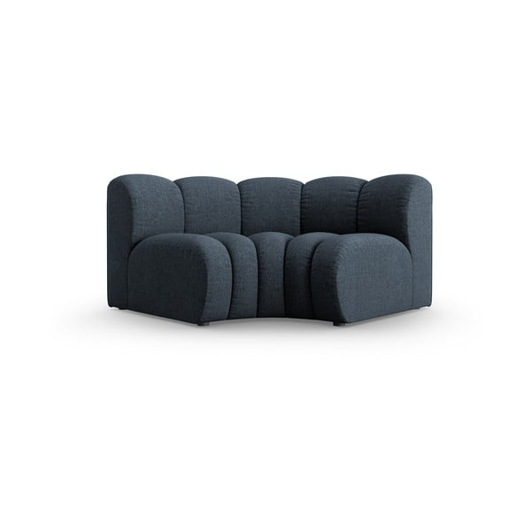 Zila modulārā dīvāna daļa no šenila auduma (ar maināmu stūri) Lupine – Micadoni 