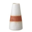 Balti oranža keramikas vāze Bloomingville Stripe