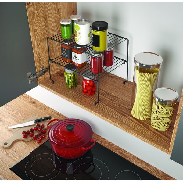 Melni papildu plaukti virtuvei (2 gab.) Metaltex Brooklyn Lava-image-3