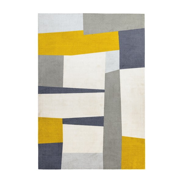 Dzeltens un pelēks paklājs Asiatic Carpets Riley Carso, 160 x 240 cm