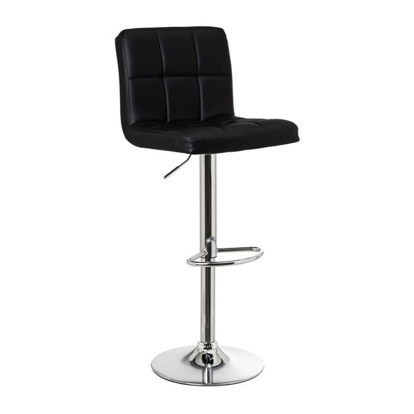 Melni mākslīgās ādas bāra krēsli ar regulējamu augstumu (2 gab.) (sēdekļa augstums 93 cm) – Casa Selección