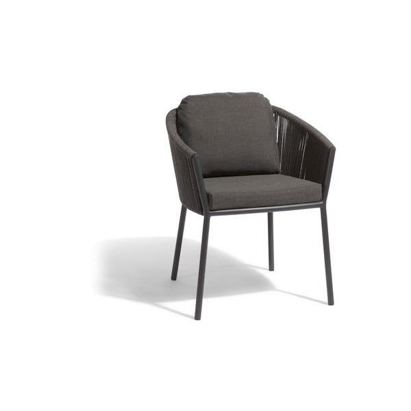 Melns metāla dārza krēsls Omer – Diphano