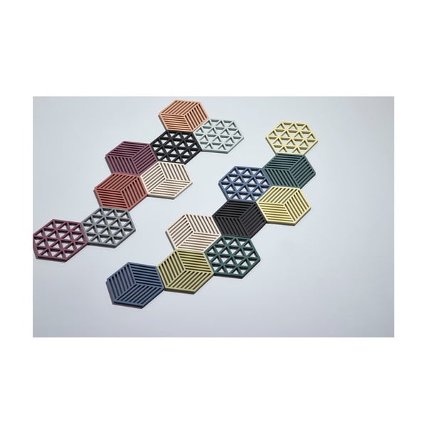 Gaiši pelēks silikona paliktnis karstam katlam Zone Triangles-image-1