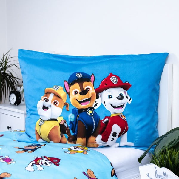 Mikrošķiedras bērnu gultas veļa vienvietīgai gultai 140x200 cm Paw Patrol – Jerry Fabrics-image-3