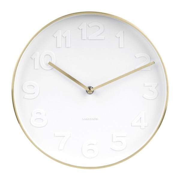 Sienas pulkstenis ar zelta detaļām Karlsson Stout, ⌀ 22 cm