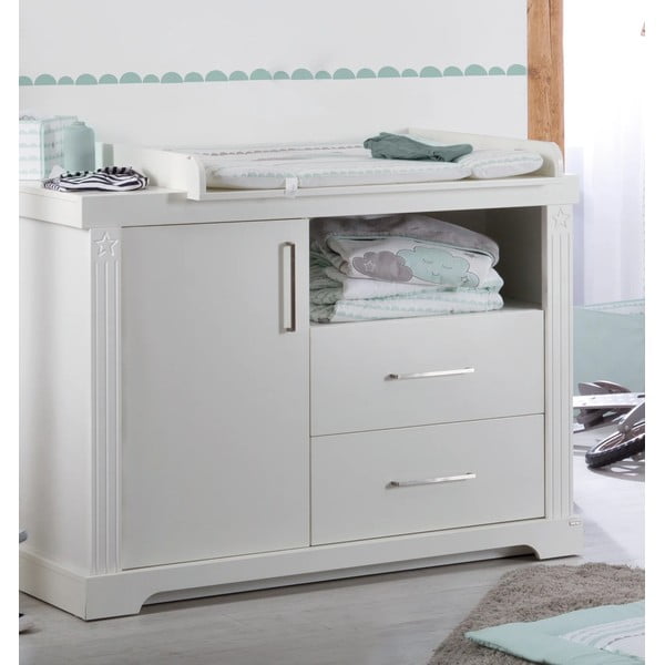 Balta zema bērnu kumode 120x98 cm Maxi – Roba-image-1