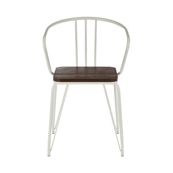 Balts/dabīga toņa gobas masīvkoka pusdienu krēsls District – Premier Housewares-image-2