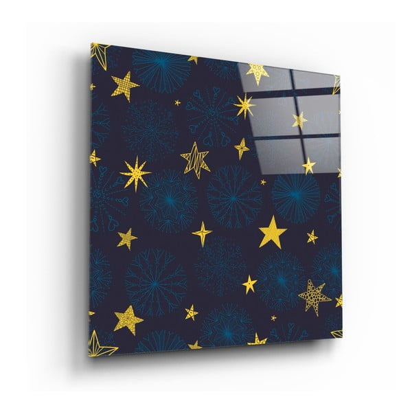 Stikla glezna Insigne Snow and Stars, 40 x 40 cm