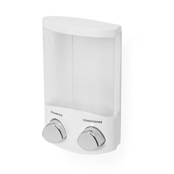 Balts plastmasas pašlīmējošs ziepju dozators 620 ml Duo – Compactor-image-3