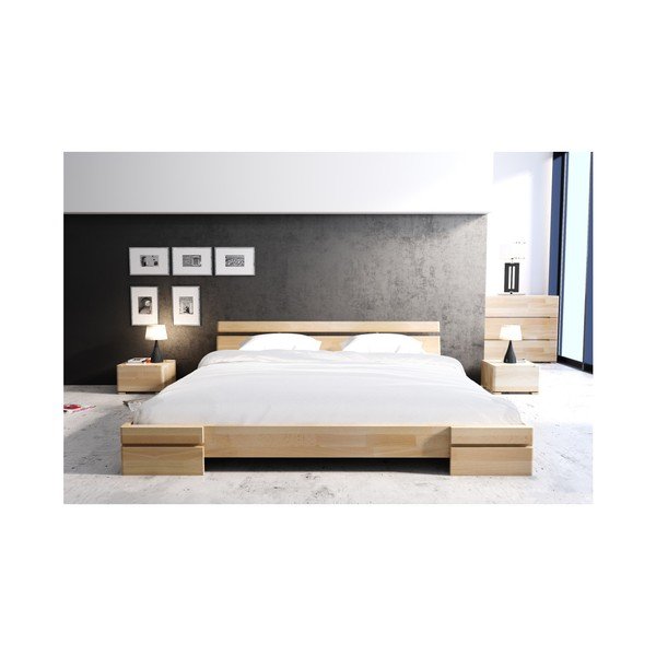 Buka koka naktsgaldiņš ar atvilktni SKANDICA Sparta-image-3