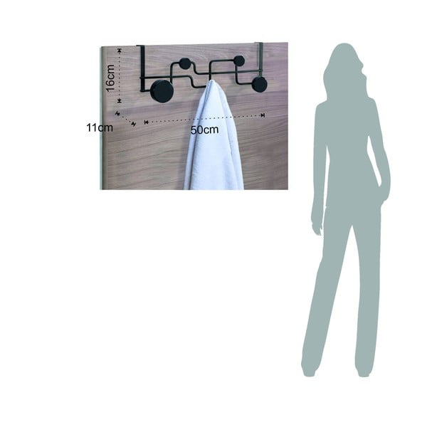 Melns durvju pakaramais 50 cm Anya – Tomasucci-image-3