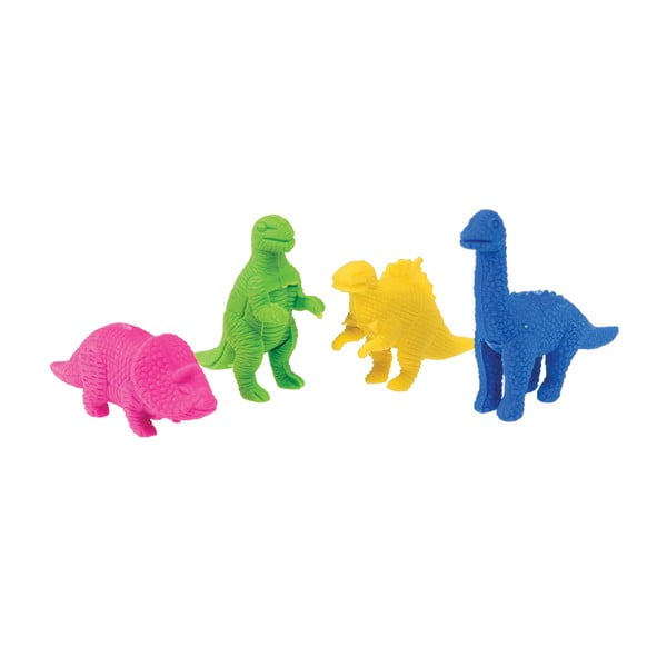 4 zīmuļu dzēšgumiju komplekts Rex London Dinosaurus