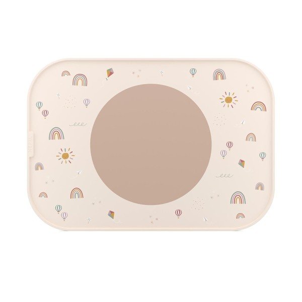 Plastmasas/silikona bērnu galda paliktnis 28x40 cm Sunshine & Rainbow – Mepal
