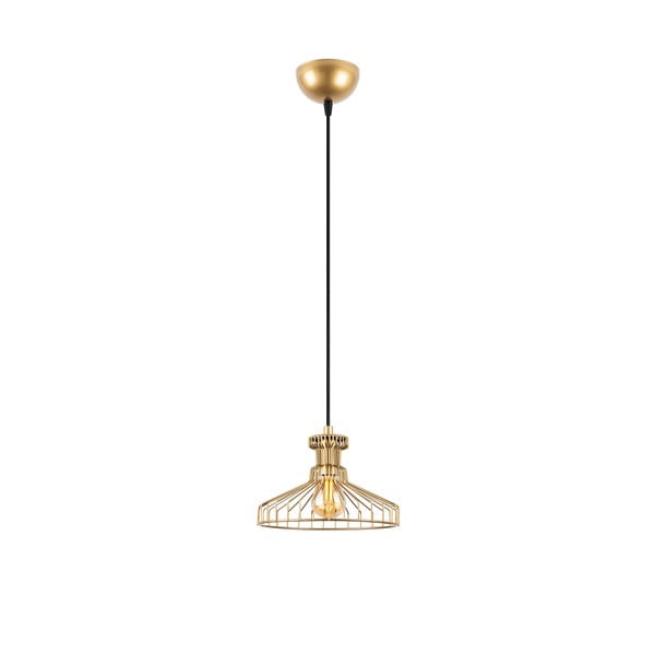 Zelta krāsas piekaramā lampa ar metāla abažūru ø 23 cm Events – Opviq lights