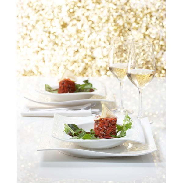 Balts porcelāna deserta šķīvis Maxwell & Williams Motion, 18 x 18 cm-image-1