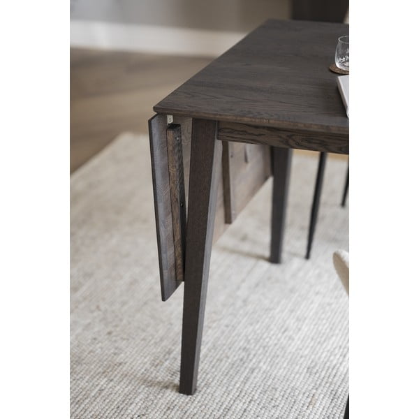 Izvelkams ozolkoka imitācijas ēdamgalds 80x80 cm Filippa – Rowico-image-3