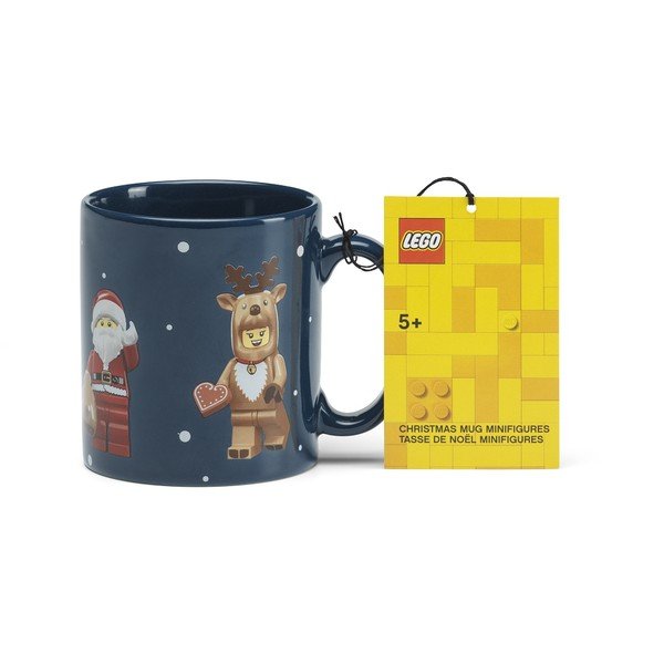 Tumši zila keramikas bērnu krūze 300 ml Christmas Minifigures – LEGO®-image-3