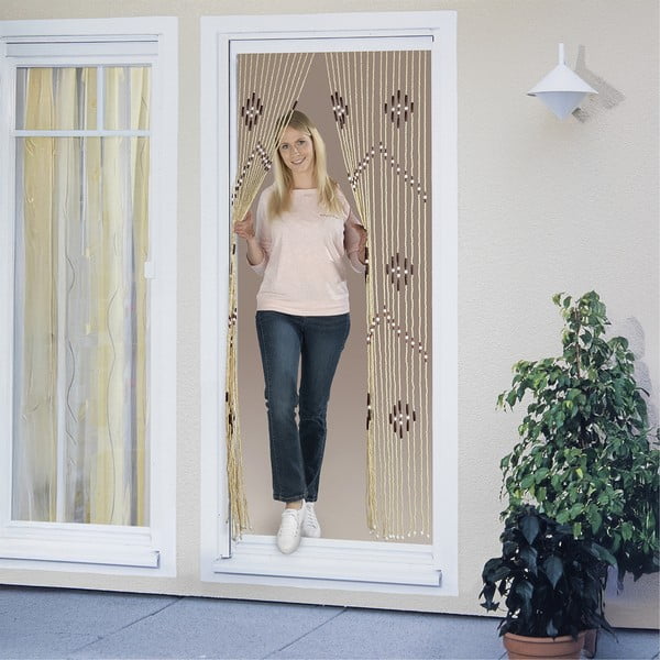 Dabīga toņa bambusa aizkars durvīm 90x200 cm – Maximex-image-3