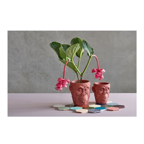 Sarkans puķu pods Villa Collection Calbe, augstums 19 cm-image-1